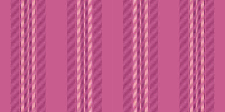 Rresent fabric pattern texture, tablecloth lines textile vertical. Spg background vector stripe seamless in pink and light colors.