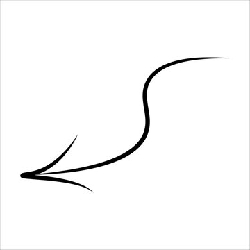 Flowing horizontal arrow with wavy curve
