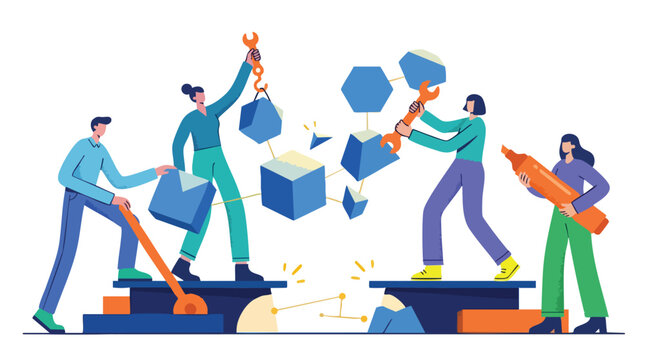 Agile multidisciplinary team architecting scalable enterprise solutions through collective innovation and collaborative problem-solving