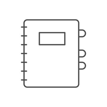 Notebook with bookmarks line icon