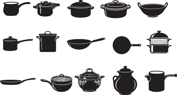 set of kitchen utensils