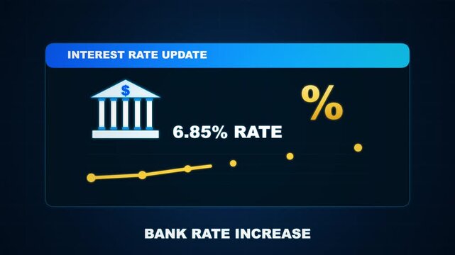 Interest rate update graph shows bank rate increase