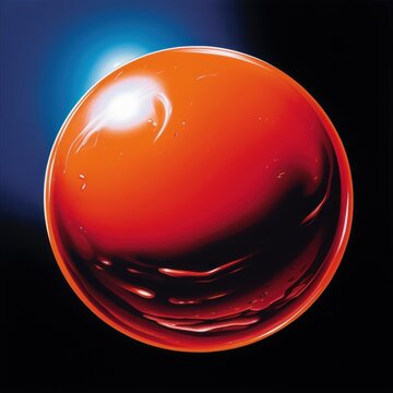 Mars sphere black background refreshment.