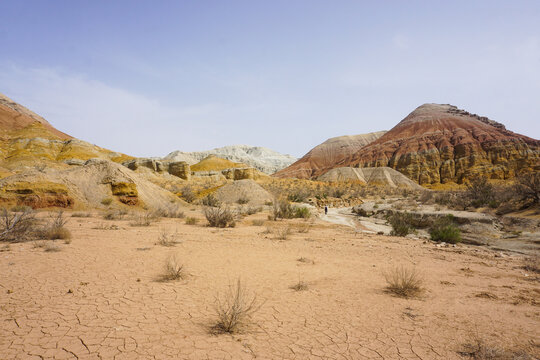 Aktau mountains in Altyn-Emel National Park Kazakhstan