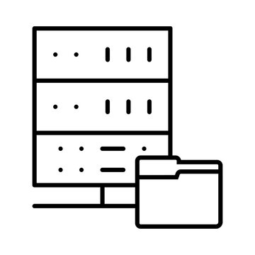 Technical folder icon vector. Logs folder Illustration sign. Folder symbol. Logs logo.