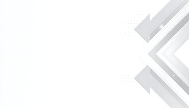 Abstract geometric white and gray background with sharp angular shapes and subtle light effects, forward motion