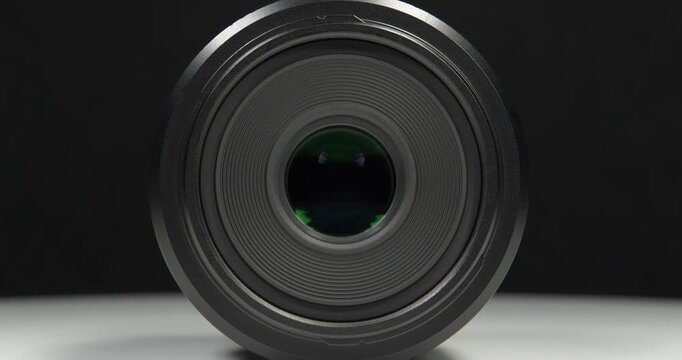 Black macro lens for the Micro Four Thirds system
