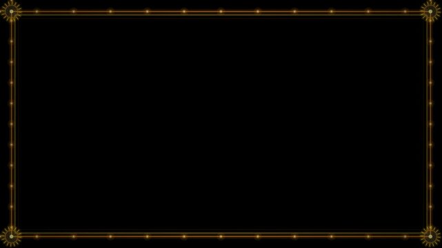 Copper bronze steampunk gear frame alpha overlay
