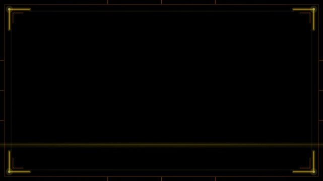 Gold luxury corner brackets frame alpha overlay