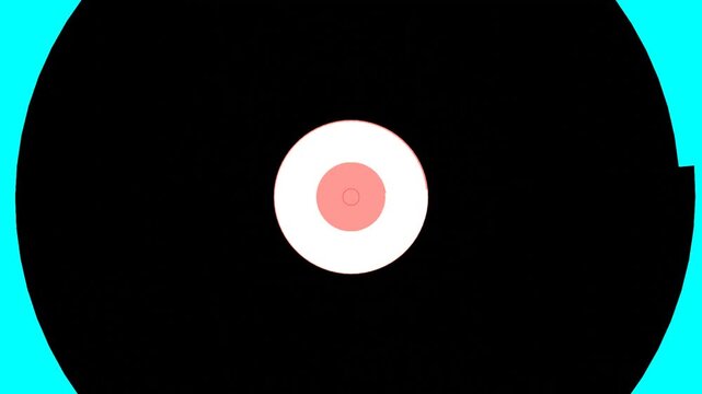 Minimal flat circle shape transition with pink and cyan