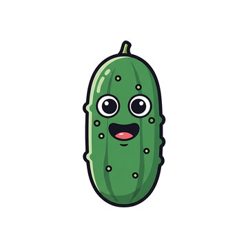 Happy Pickle Cartoon. (2)