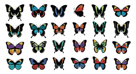 Colorful Butterfly Collection A Vector Illustration Pattern © Foaje512