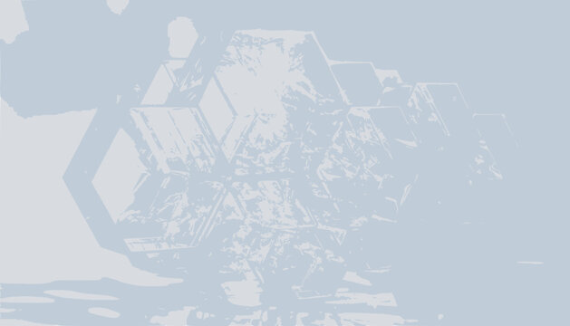 Abstract Hexagonal Grid Structure, Futuristic Geometric Pattern, Light Blue Tones