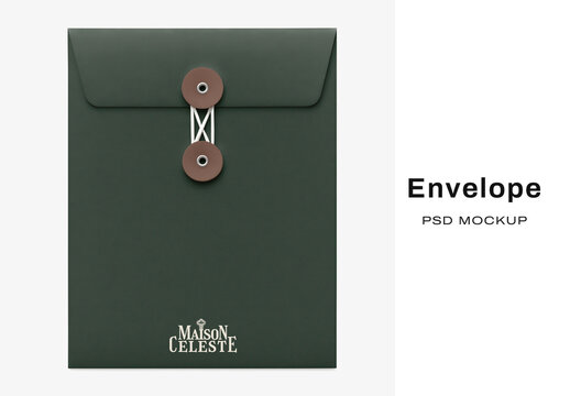 Elegant Dark Envelope Mockup PSD
