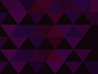 Obraz premium Abstract Low Poly Geometric Triangle Pattern — Dark Purple Pink Mosaic Vector Background for Technology, Gaming, Web Design
