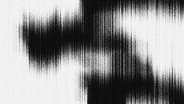 Abstract black and white glitch texture with vertical motion blur lines background