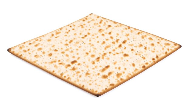 Square matzah against white