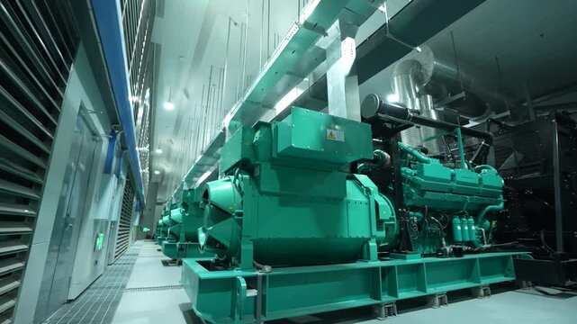 Large Diesel Generators Emergency Backup Power for Data Center