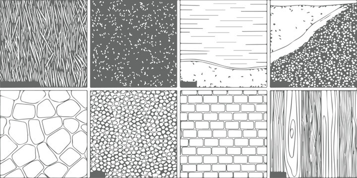 Black and white seamless metal fence pattern with geometric vintage texture design