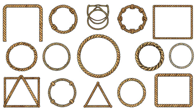 Collection of decorative geometric frames and borders with a distressed leopard print texture, including squares, circles, and triangles