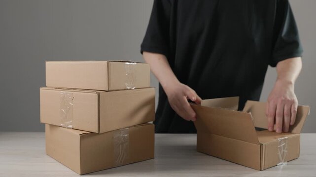 Small Business Packing Warehouse Shipping Process