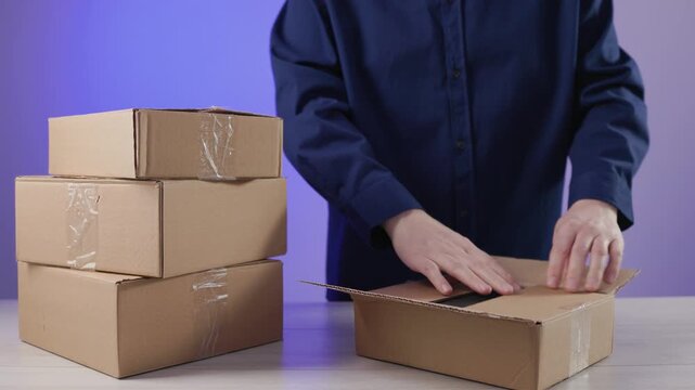 Small Business Packing Warehouse Shipping Process