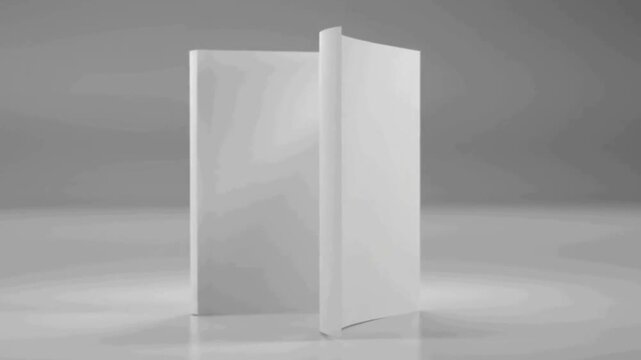 Blank White Books Standing Side by Side for Cover Design Mockup, Isolated