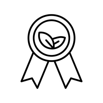 Eco sign icon vector. Eco award Illustration sign. Eco symbol. Ecology logo.