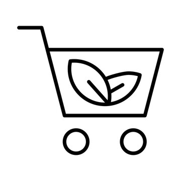 Eco products icon vector. Eco store Illustration sign. Eco market symbol. Eco logo.