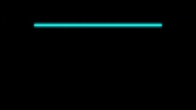 Dynamic 2D horizontal glowing cyan scanline effect, rapidly sweeping back and forth across a solid black background like a futuristic digital sensor beam.
