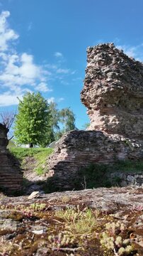 Ruins of Roman fortifications in ancient city of Diocletianopolis, town of Hisarya, Plovdiv Region, Bulgaria