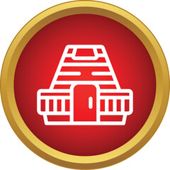 Fototapeta premium Yurt icon symbolizing nomadic culture and traditional shelter design