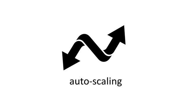 Black arrows scaling icon graphic symbol.