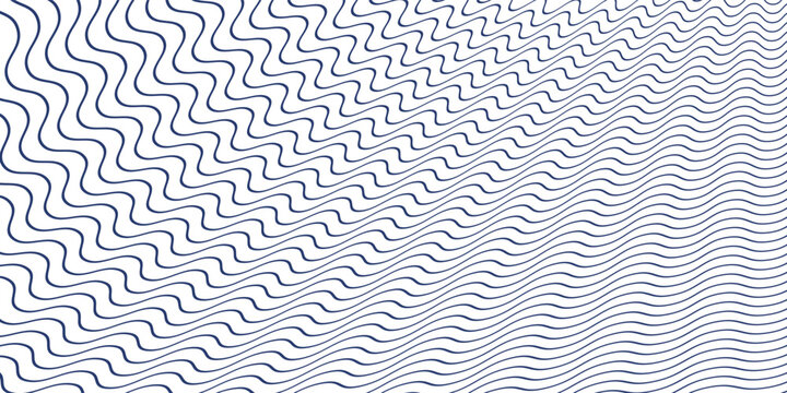 Blue water wave line pattern background. Japanese style concept. Vector illustration.