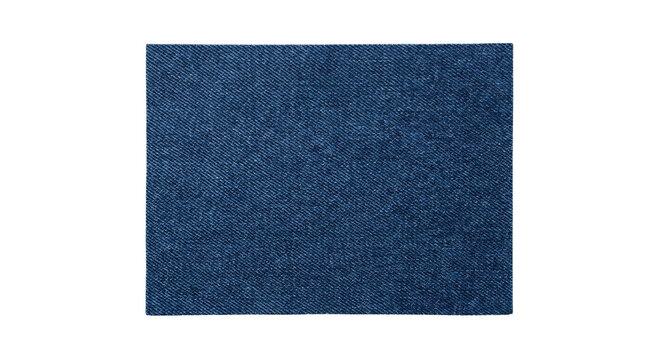 Blank dark blue denim canvas rectangular fabric patch