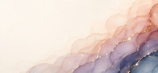Fototapeta premium Luxury Pastel Marble Banner Collection With Gold Fluid Texture And Elegant Copy Space. Premium Alcohol Ink Abstract Background Set For Branding Design