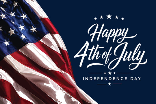 Happy Fourth of July USA Flag Patriotic Independence Day Design
