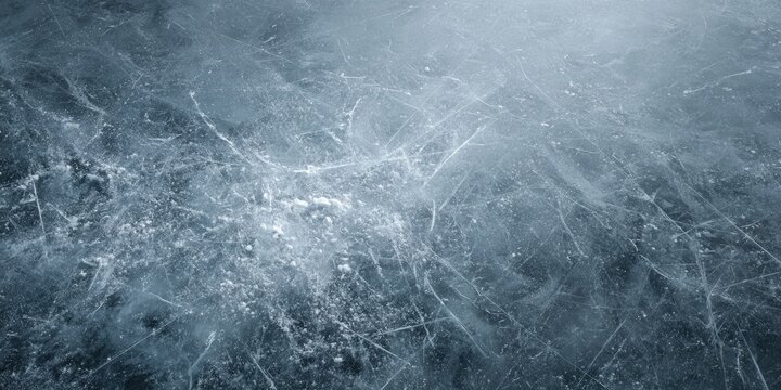 Ice Surface with Scratches and Marks