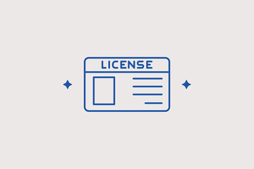 Fototapeta premium Commercial underwater diving license card line icon for professional certificate tracking checks. Official vector illustration for school graduation compliance, audits, or verification.