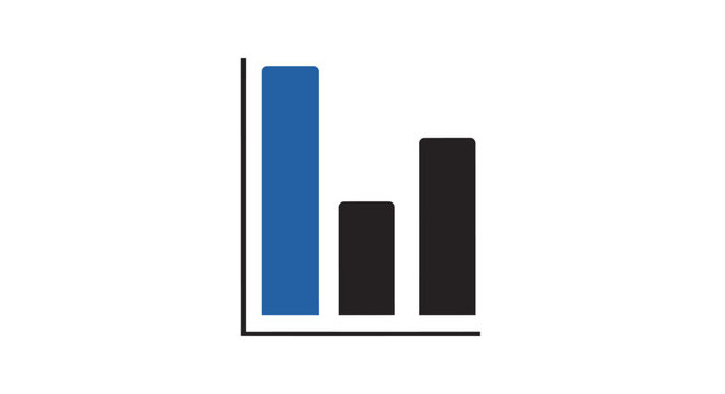 Bar chart graph with bars.