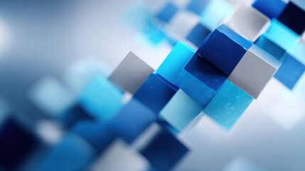 Naklejka premium Innovative Blue Cube Technology for Modern Solutions