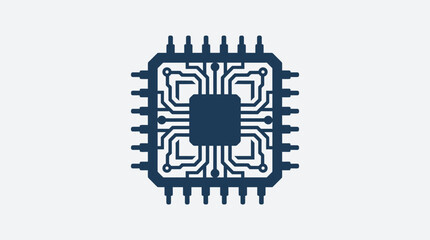 Fototapeta premium A detailed digital illustration of a central processing unit microchip