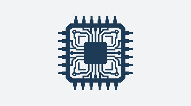 A detailed digital illustration of a central processing unit microchip