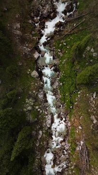Aerial Mountains landscape in Kazakhstan