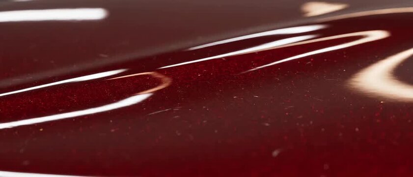 Generative AI, Abstract luxury burgundy red metallic car paint texture with glossy reflections loop