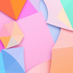 Fototapeta premium Geometric shapes in pastel colors for Instagram stories background, modern, illustrations