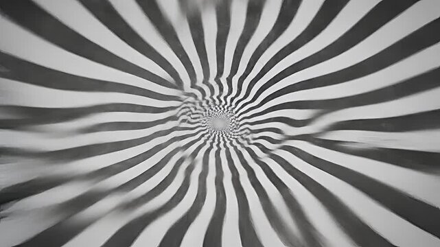 Explosion of bricks and debris with optical illusion effect.