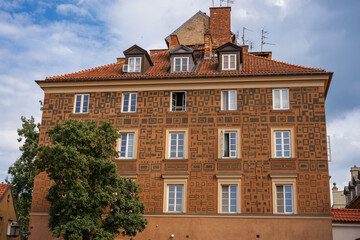 Obraz premium Warsaw, Poland, 20 June 2019: Old town and decorative elements in Warsaw