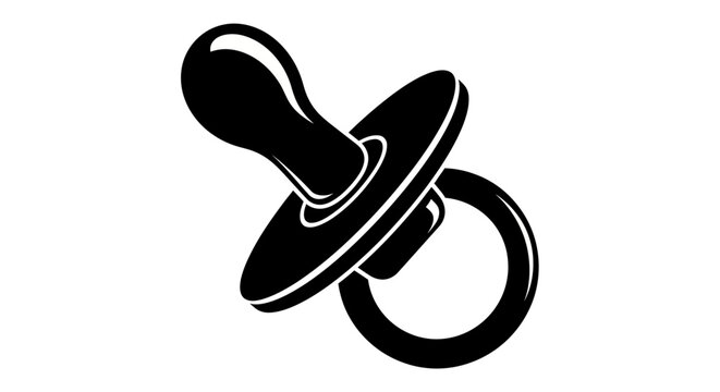 Black pacifier, baby soother, nursery, parenting concept, baby care