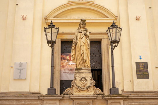 Warsaw, Poland, 20 June 2019: Old town and decorative elements in Warsaw